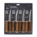 SET CUCHILLOS Y TENEDORES PRM 8 PCS WAYU